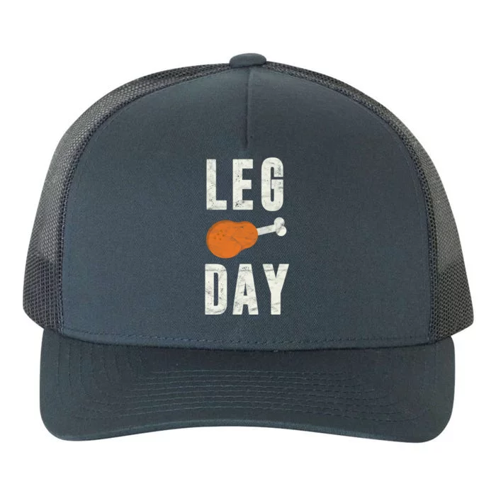 Fun Leg Day Thanksgiving Funny Gift Pilgrim Costume Turkey Day Gift Yupoong Adult 5-Panel Trucker Hat