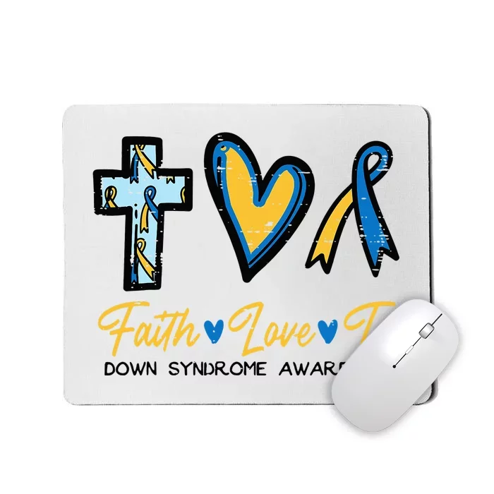 Faith Love Down Syndrome Awareness Christian Mousepad