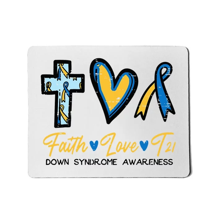 Faith Love Down Syndrome Awareness Christian Mousepad