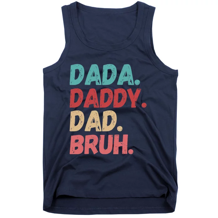 Funny Lovely Dad Trio Quote Stylish Fatherly Vibes Dada Dad Tank Top