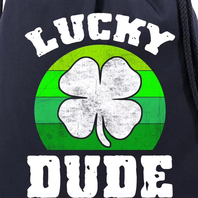 Funny Lucky Dude Irish St Patrick’s Day Clover And Gift Drawstring Bag