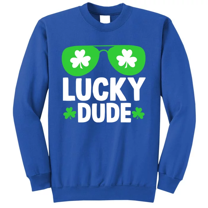 Funny Lucky Dude St Patricks Day Sunglasses Gift Sweatshirt