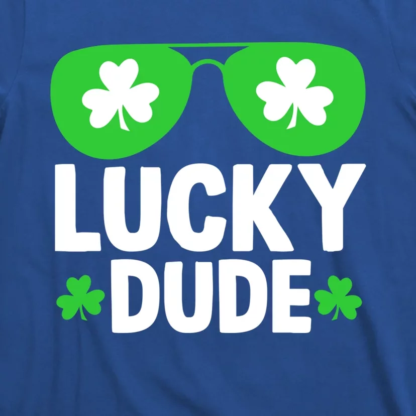 Funny Lucky Dude St Patricks Day Sunglasses Gift T-Shirt