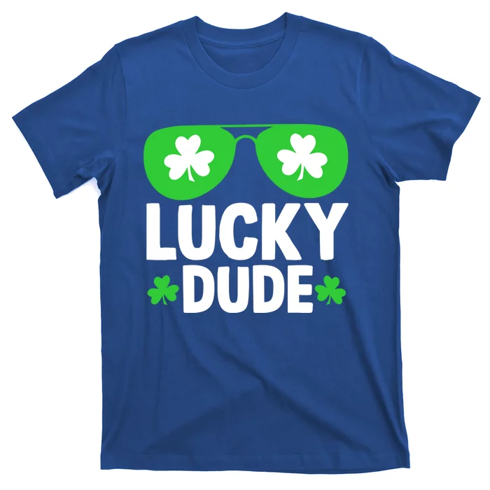 Funny Lucky Dude St Patricks Day Sunglasses Gift T-Shirt