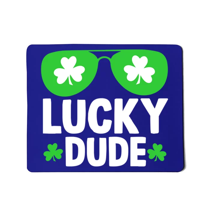 Funny Lucky Dude St Patricks Day Sunglasses Gift Mousepad