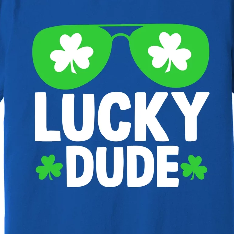 Funny Lucky Dude St Patricks Day Sunglasses Gift Premium T-Shirt