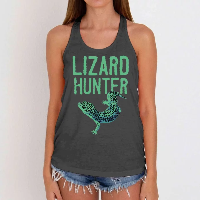 Funny Lizard Designs Reptile Herpetology Women's Knotted Racerback Tank