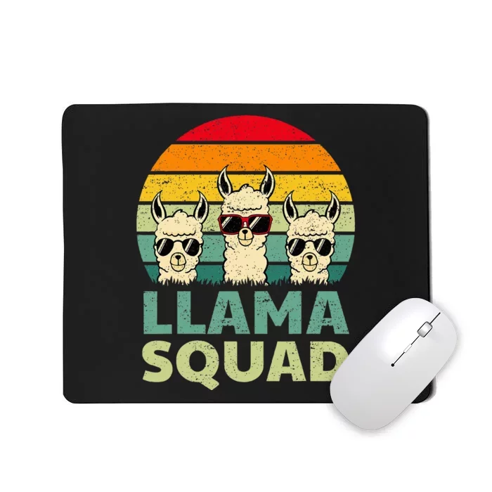 Funny Llama Design For Women Llama Alpaca Farm Animal Mousepad