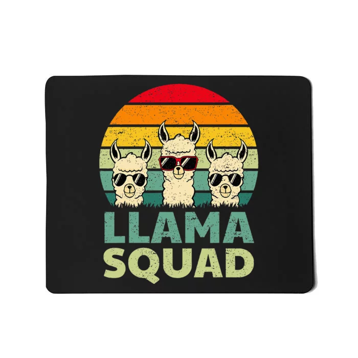 Funny Llama Design For Women Llama Alpaca Farm Animal Mousepad