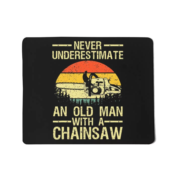 Funny Lumberjack Design For Men Dad Logger Arborist Chainsaw Mousepad