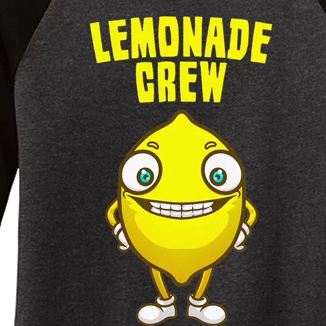 Funny Lemonade Design For  Lemon Fruit Juice Lovers Women's Tri-Blend 3/4-Sleeve Raglan Shirt