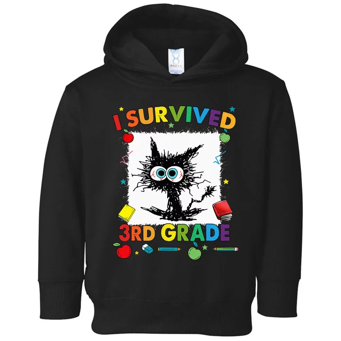 Funny Last Day Of Third 3rd Grade I Survived Third 3rd Grade Toddler Hoodie