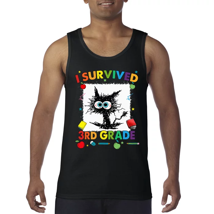 Funny Last Day Of Third 3rd Grade I Survived Third 3rd Grade Tank Top