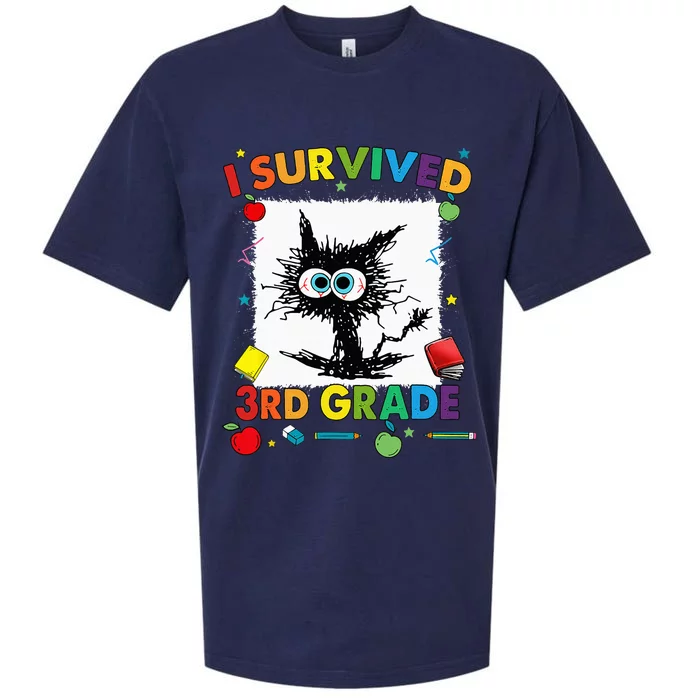 Funny Last Day Of Third 3rd Grade I Survived Third 3rd Grade Sueded Cloud Jersey T-Shirt