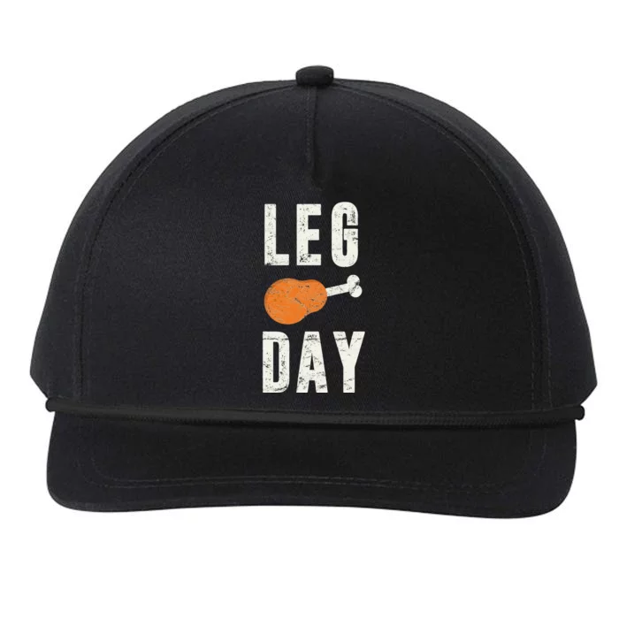 Fun Leg Day Thanksgiving Gifts Pilgrim Costume Turkey Day Snapback Five-Panel Rope Hat