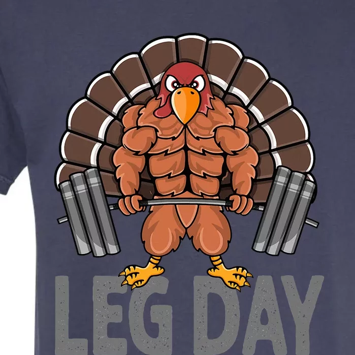 Funny Leg Day Thanksgiving Turkey Deadlifting Deadlift Garment-Dyed Heavyweight T-Shirt