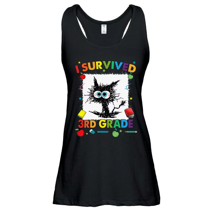 Funny Last Day Of Third 3rd Grade I Survived Third 3rd Grade Ladies Essential Flowy Tank