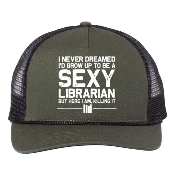 Funny Librarian Design For Men Women Sexy Librarian Costumes Retro Rope Trucker Hat Cap