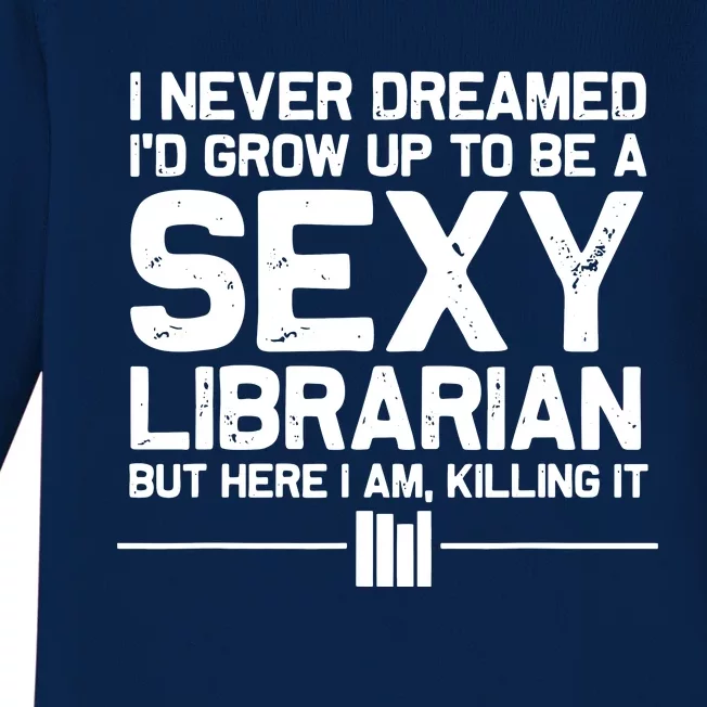 Funny Librarian Design For Men Women Sexy Librarian Costumes Baby Long Sleeve Bodysuit