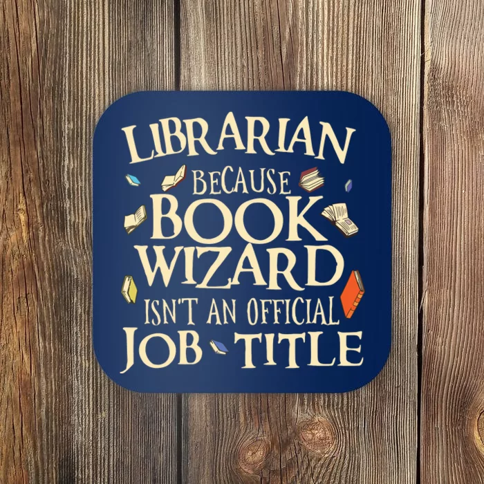 Funny Library Design For Men Women Book Reading Lovers Coaster