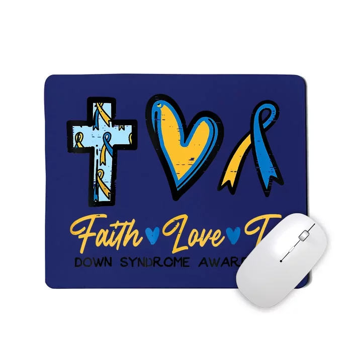 Faith Love Down Syndrome Awareness Christian Mousepad