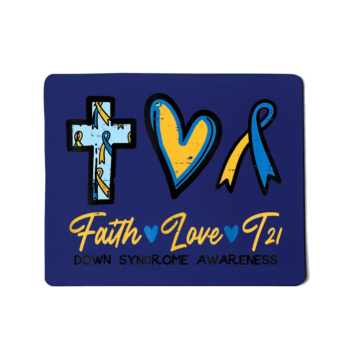 Faith Love Down Syndrome Awareness Christian Mousepad