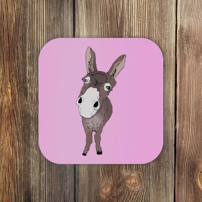 Funny Looking Donkey Gift Idea For Cute Donkeys Horses Coaster