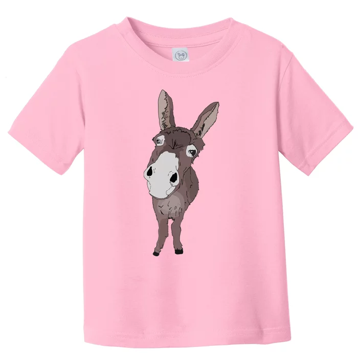 Funny Looking Donkey Gift Idea For Cute Donkeys Horses Toddler T-Shirt