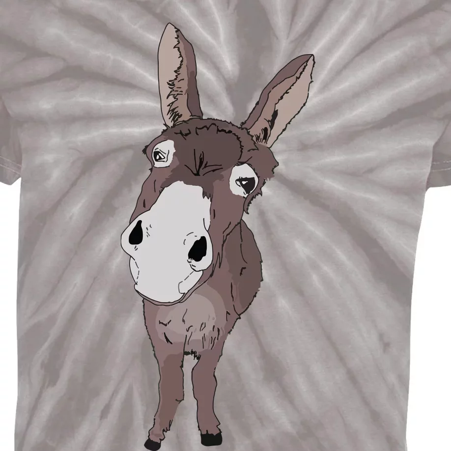 Funny Looking Donkey Gift Idea For Cute Donkeys Horses Kids Tie-Dye T-Shirt