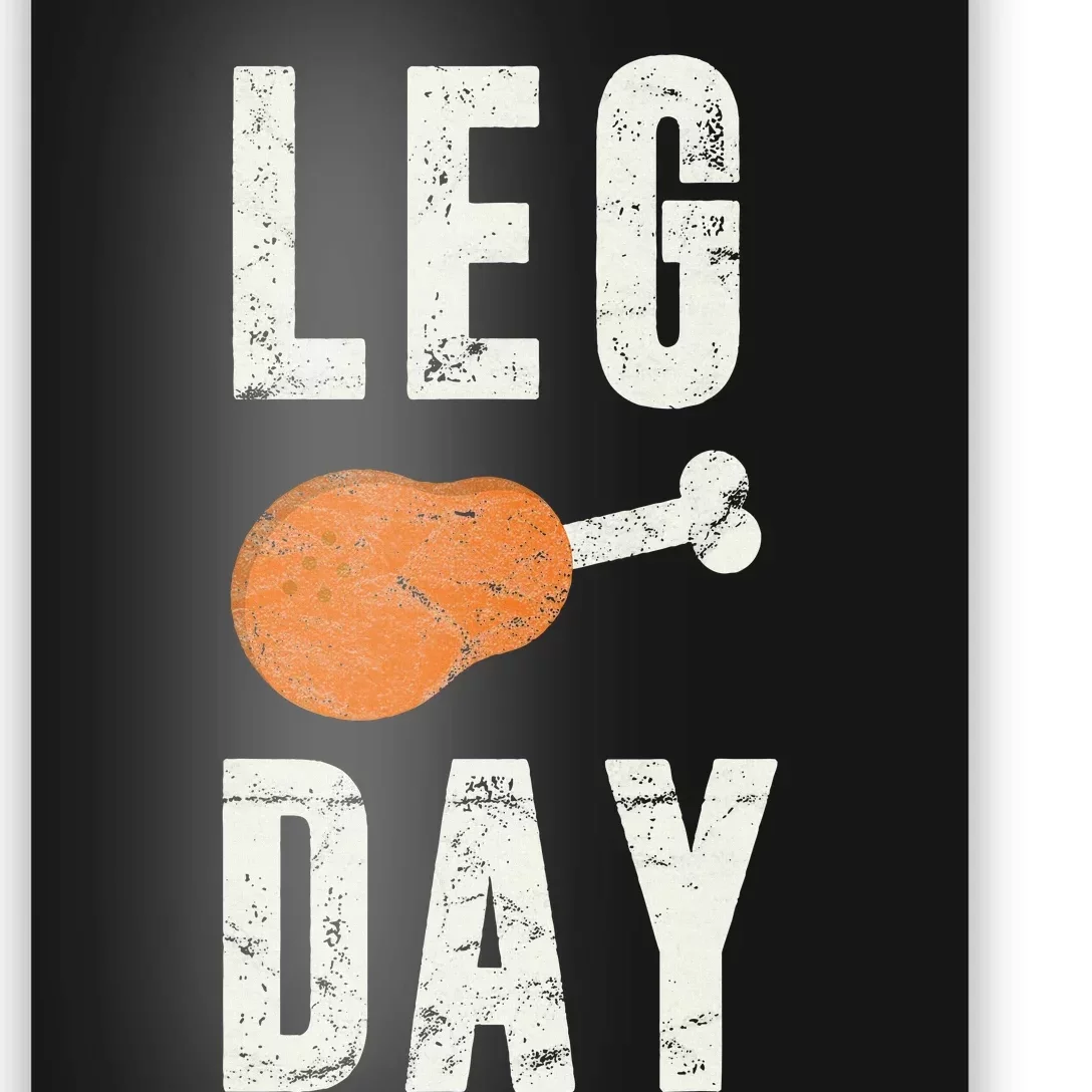 Fun Leg Day Thanksgiving Pilgrim Costume Turkey Day Poster