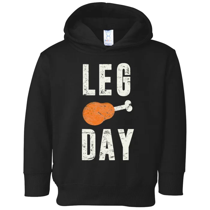 Fun Leg Day Thanksgiving Pilgrim Costume Turkey Day Toddler Hoodie