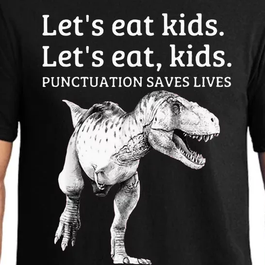 Funny Lets Eat Punctuation Saves Lives Grammar Pajama Set