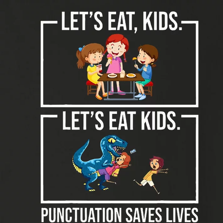 Funny Let's Eat  Punctuation Saves Lives Grammar Toddler Long Sleeve Shirt