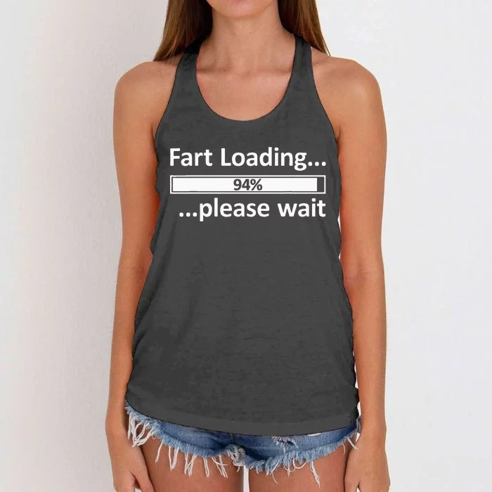 Fart Loading Epic Fart Loading Fart Loading Women's Knotted Racerback Tank