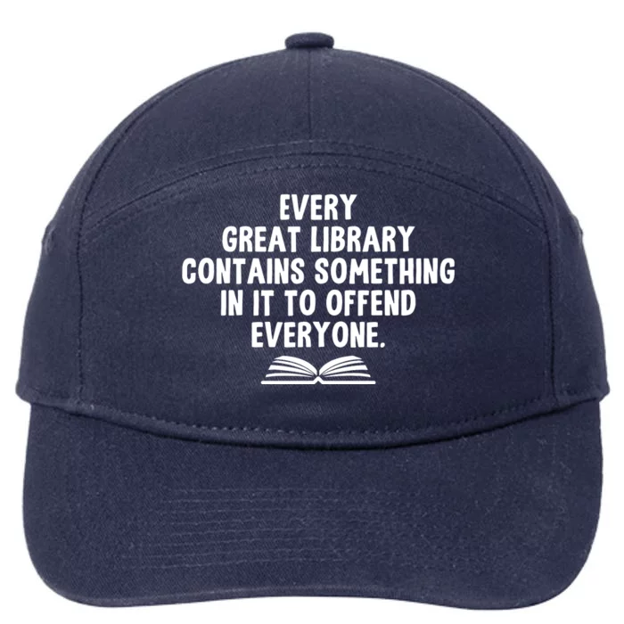 Funny Librarians Every Great Library Banned Books Lover 7-Panel Snapback Hat