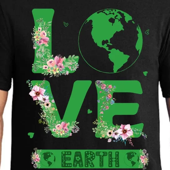 Floral Love Earth Day Love World Earth Day Awareness Gift Pajama Set