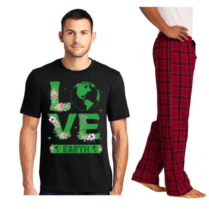 Floral Love Earth Day Love World Earth Day Awareness Gift Pajama Set