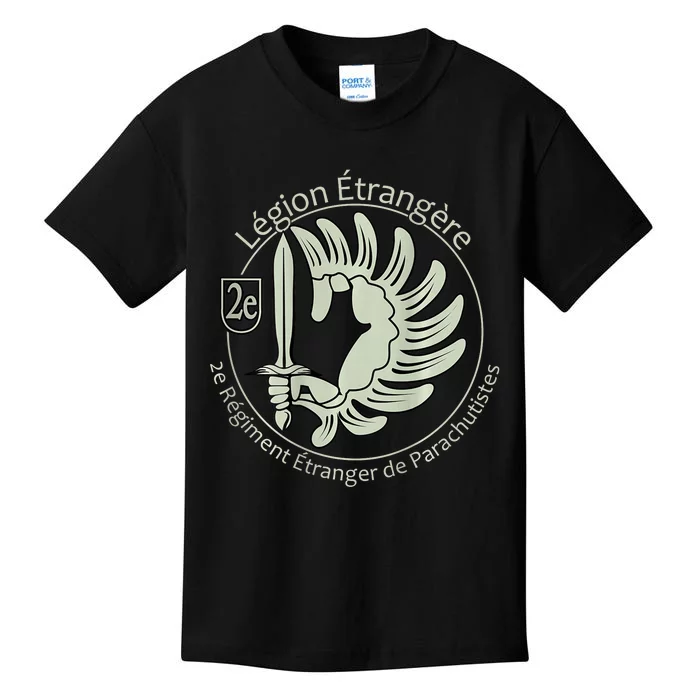 French L.E.G.I.O.N Etrangere Parachute Foreign Airborne Kids T-Shirt