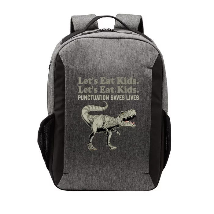 Funny Lets Eat Kids Punctuation Saves Lives Grammar Vector Backpack