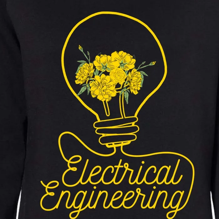 Flower Lightbulb Electrical Engineering Gift Womens California Wash Sweatshirt