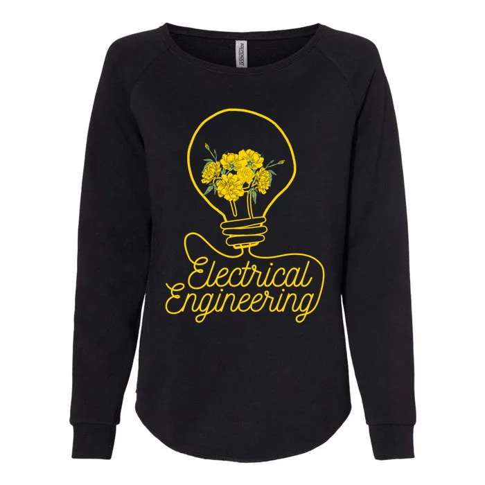 Flower Lightbulb Electrical Engineering Gift Womens California Wash Sweatshirt