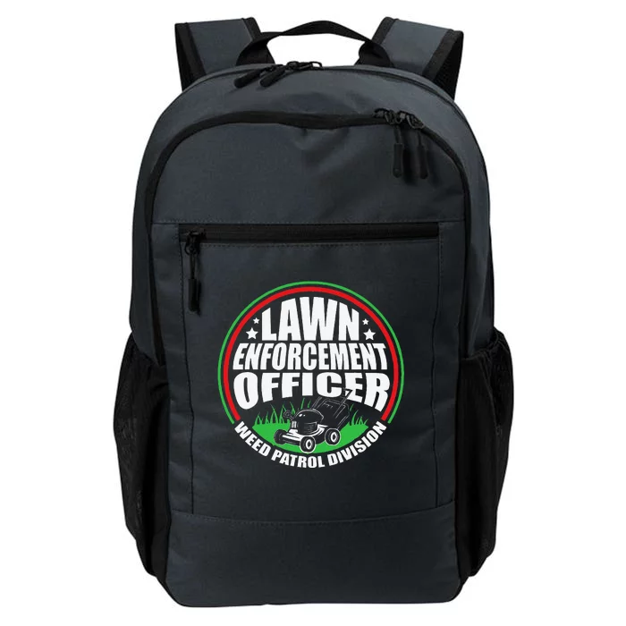 Funny Lawn Enforcement Officer Dad Lawn Mowing Daily Commute Backpack