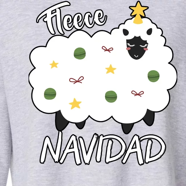 Fleece Navidad Cropped Pullover Crew