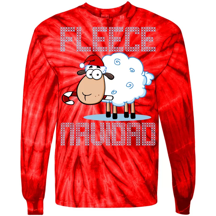 Fleece Navidad Sheep Lamb Ugly Christmas Sweater Design Tie-Dye Long Sleeve Shirt