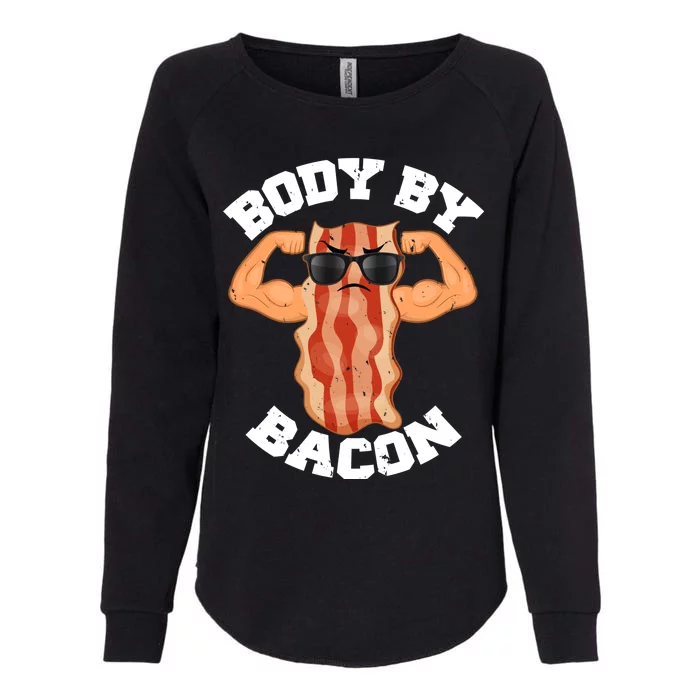 Flexing Body by Bacon Womens California Wash Sweatshirt