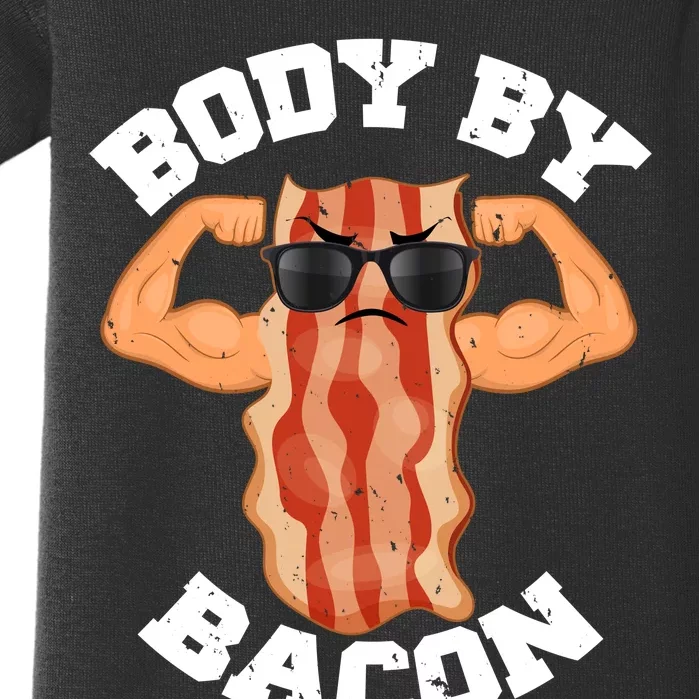 Flexing Body by Bacon Baby Bodysuit