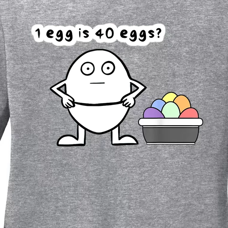 Funny LGBT Feed Eggs I Think You Should Leave Ladies Long Sleeve Shirt