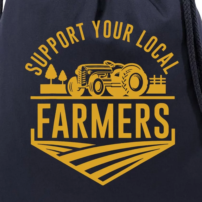 Farm Local Food Patriotic Farming Gift Idea Farmer Drawstring Bag