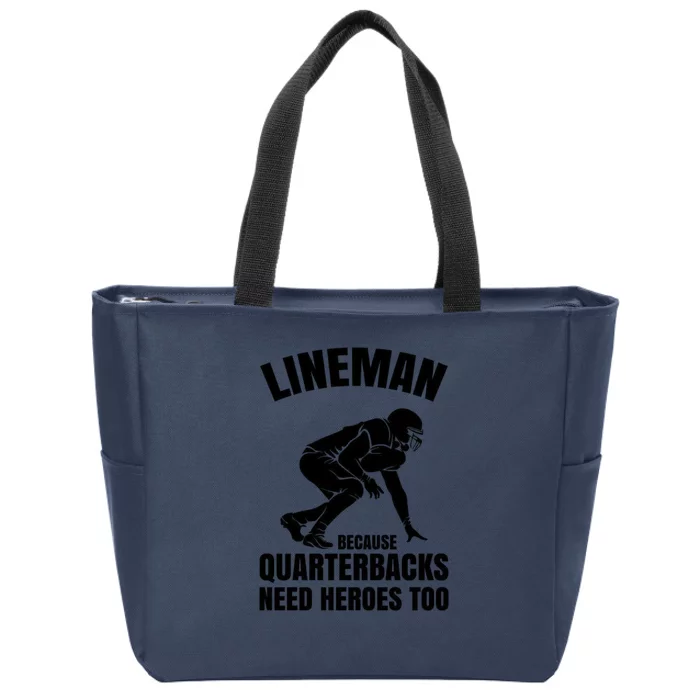 Football Lineman Zip Tote Bag