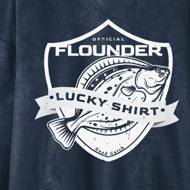 Flounder Lucky Funny Accessories To Flounder Fishing Hooded Wearable Blanket